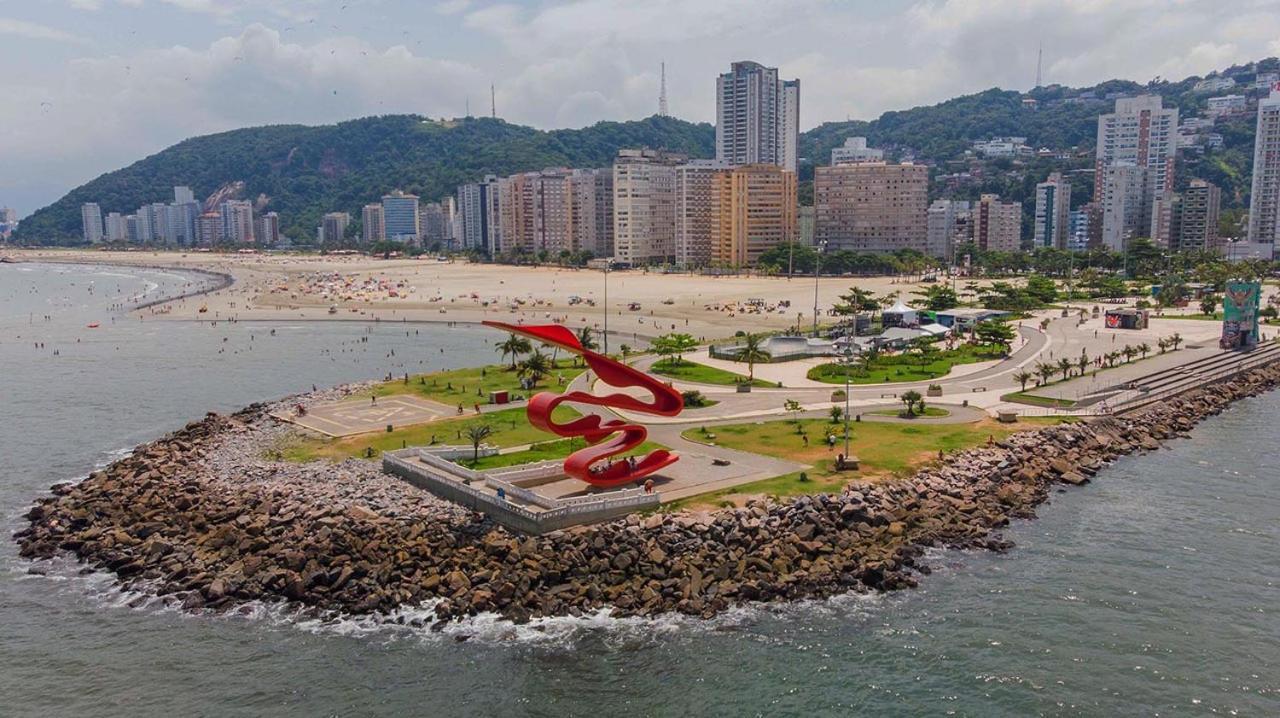 Kitnet Aconchegante Beira Mar. Apartment Сантос Екстериор снимка